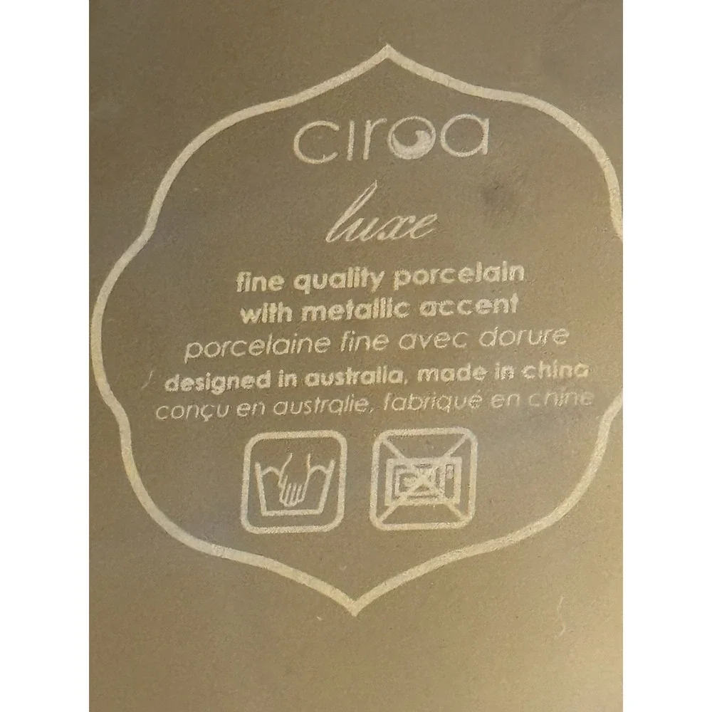 Set of 8‎ Ciroa Luxe Gold Salad Dessert Plates C9AC9A18